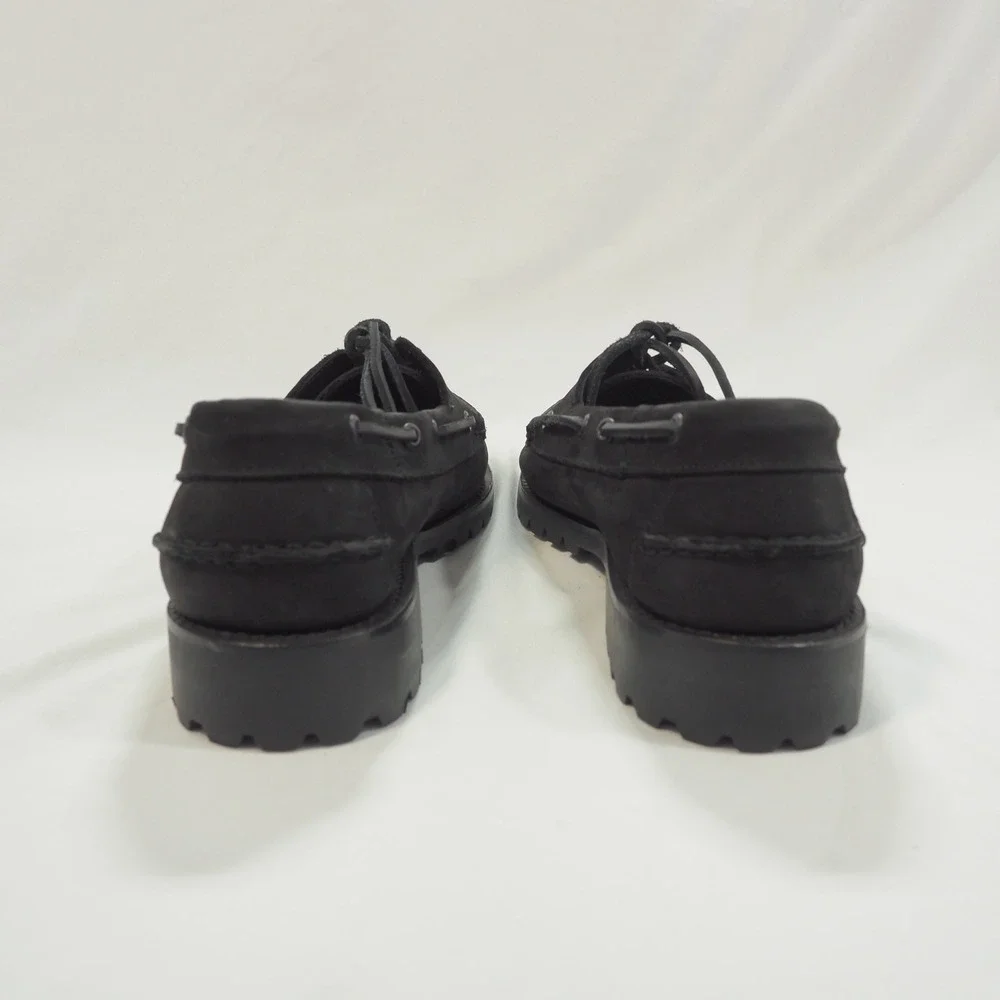 Thursday Boot Co Handsewn Loafer Men 9.5 Black Matte Leather Boat Shoe Lug Sole